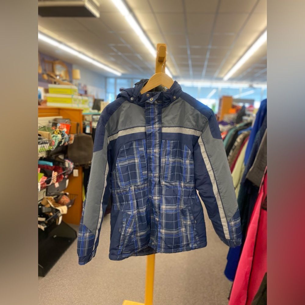 🛍️ Arizona Boys 14/16 Blue & Gray Winter Coat